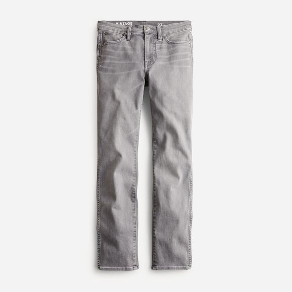 J.Crew 9" Vintage Slim Straight Jeans Grey Dove Wash Gray Denim Size Office Work - Picture 1 of 11